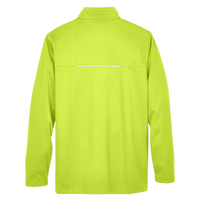 Core 365 Men's Techno Lite Three-Layer Knit Tech-Shell, Safety Yellow, Back view