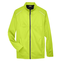 Core 365 Men's Techno Lite Three-Layer Knit Tech-Shell, Safety Yellow, Front view