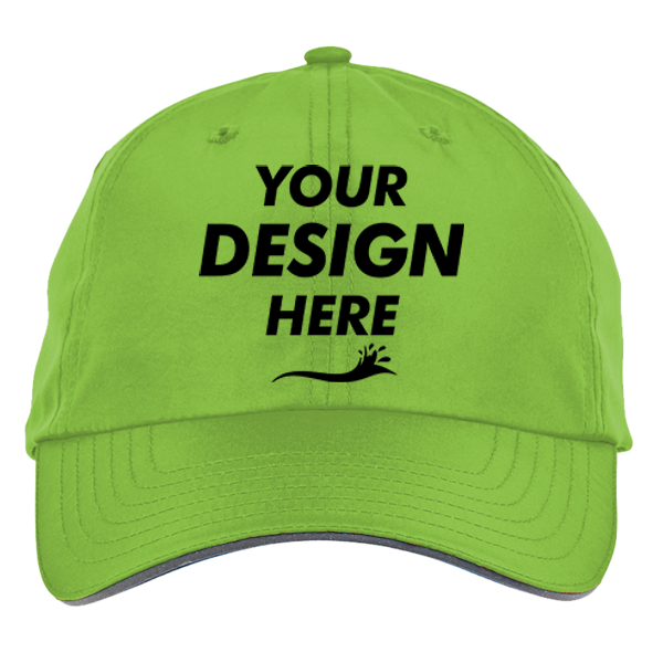 Core 365 Pitch Performance Cap, Acid Green, Front view, Mockup