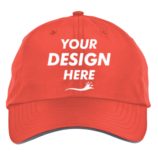 Core 365 Pitch Performance Cap, Campus Orange, Front view, Mockup