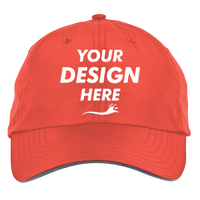 Core 365 Pitch Performance Cap, Campus Orange, Front view, Mockup