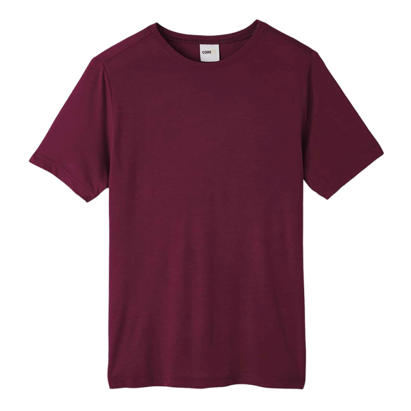 Core 365 Unisex Fusion ChromaSoft™ Performance T-Shirt, Burgundy, Front view