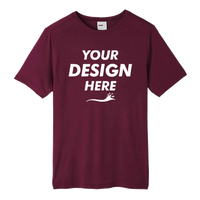 Core 365 Unisex Fusion ChromaSoft™ Performance T-Shirt, Burgundy, Front view, Mockup