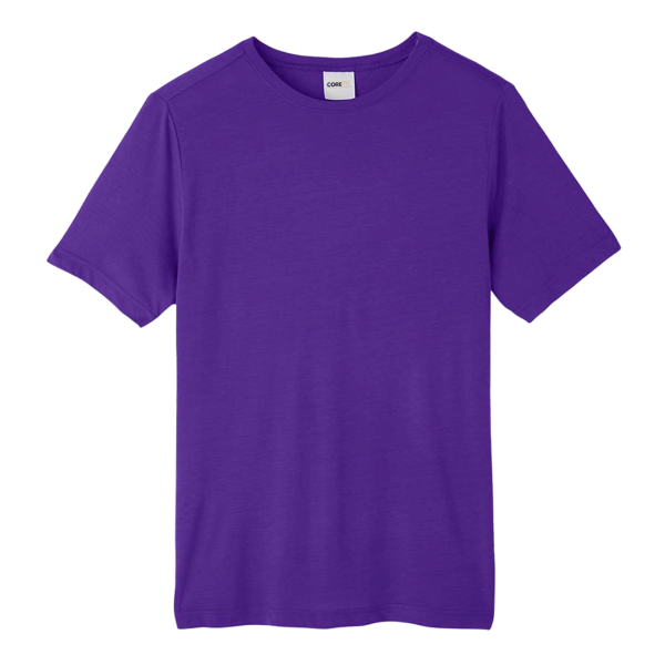Core 365 Unisex Fusion ChromaSoft™ Performance T-Shirt, Campus Purple, Front view