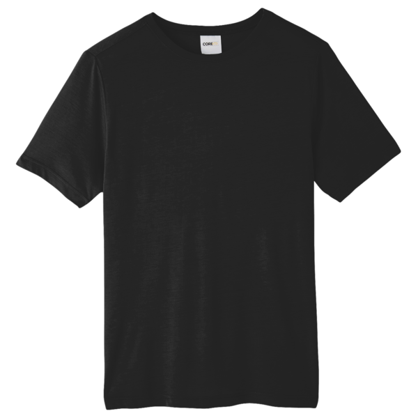 Core 365 Unisex Tall Fusion ChromaSoft™ Performance T-Shirt, Black, Front view