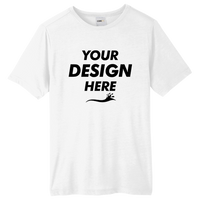 Core 365 Unisex Tall Fusion ChromaSoft™ Performance T-Shirt, White, Front view, Mockup