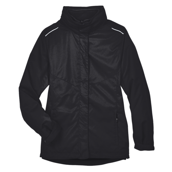 Core 365 Women's 3-in-1 Jacket with Fleece Liner, Black, Front view
