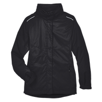 Core 365 Women's 3-in-1 Jacket with Fleece Liner, Black, Front view