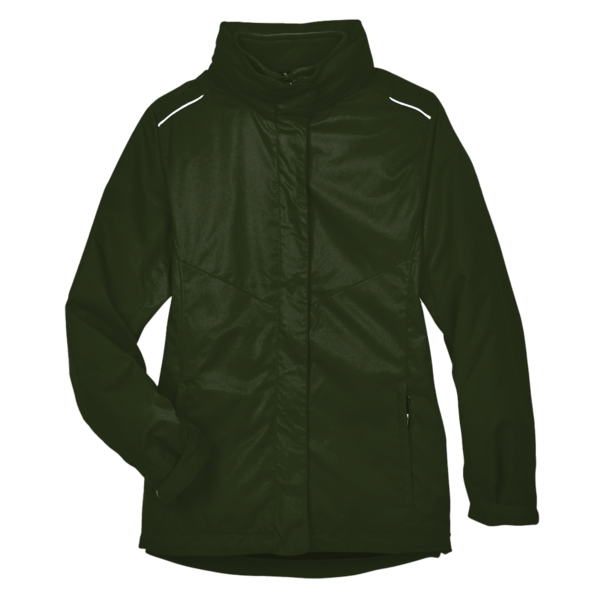 Core 365 Women's 3-in-1 Jacket with Fleece Liner, Forest, Front view