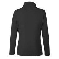 Core 365 Women's Fusion ChromaSoft™ Pique Quarter-Zip Pullover, Black, Back view