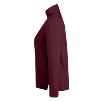 Core 365 Women's Fusion ChromaSoft™ Pique Quarter-Zip Pullover, Burgundy, Left Sleeve view