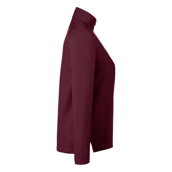 Core 365 Women's Fusion ChromaSoft™ Pique Quarter-Zip Pullover, Burgundy, Right Sleeve view