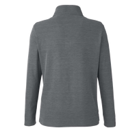 Core 365 Women's Fusion ChromaSoft™ Pique Quarter-Zip Pullover, Carbon Heather, Back view