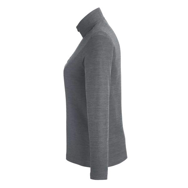 Core 365 Women's Fusion ChromaSoft™ Pique Quarter-Zip Pullover, Carbon Heather, Left Sleeve view