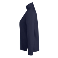 Core 365 Women's Fusion ChromaSoft™ Pique Quarter-Zip Pullover, Classic Navy, Left Sleeve view