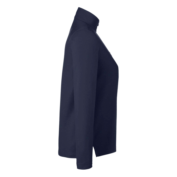 Core 365 Women's Fusion ChromaSoft™ Pique Quarter-Zip Pullover, Classic Navy, Right Sleeve view