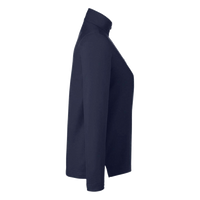 Core 365 Women's Fusion ChromaSoft™ Pique Quarter-Zip Pullover, Classic Navy, Right Sleeve view