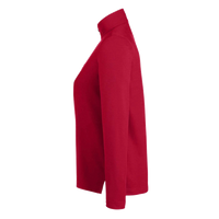 Core 365 Women's Fusion ChromaSoft™ Pique Quarter-Zip Pullover, Classic Red, Left Sleeve view