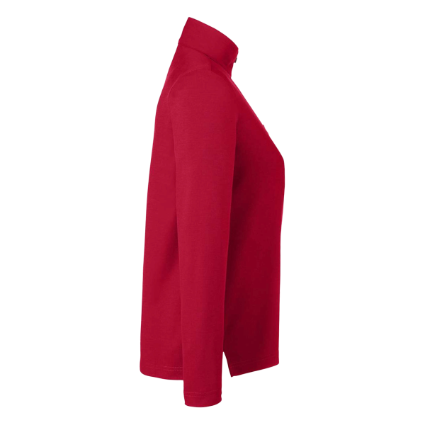 Core 365 Women's Fusion ChromaSoft™ Pique Quarter-Zip Pullover, Classic Red, Right Sleeve view