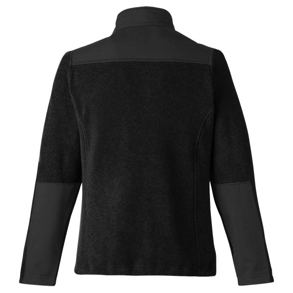 Core 365 Women's Journey Summit Hybrid Full-Zip, Black / Black, Back view