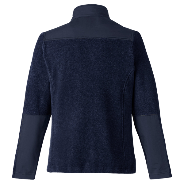Core 365 Women's Journey Summit Hybrid Full-Zip, Classic Navy / Classic Navy, Back view