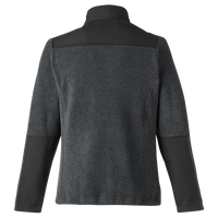 Core 365 Women's Journey Summit Hybrid Full-Zip, Heather Charcoal / Black, Back view