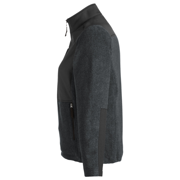 Core 365 Women's Journey Summit Hybrid Full-Zip, Heather Charcoal / Black, Left Sleeve view
