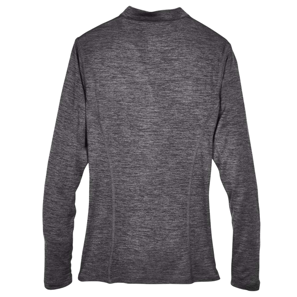 Core 365 Women's Kinetic Performance Quarter-Zip Pullover, Carbon / Black, Back view