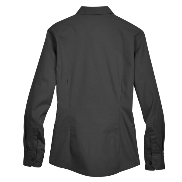 Core 365 Women's Operate Twill Shirt, Black, Back view