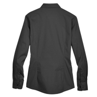 Core 365 Women's Operate Twill Shirt, Black, Back view
