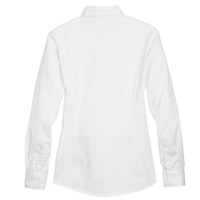 Core 365 Women's Operate Twill Shirt, White, Back view