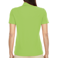 Core 365 Women's Origin Performance Piqué Polo, Acid Green, Back view