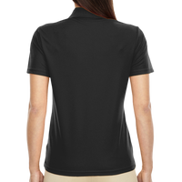 Core 365 Women's Origin Performance Piqué Polo, Black, Back view