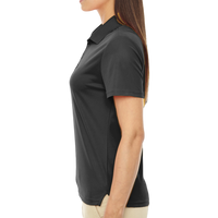 Core 365 Women's Origin Performance Piqué Polo, Black, Left Sleeve view