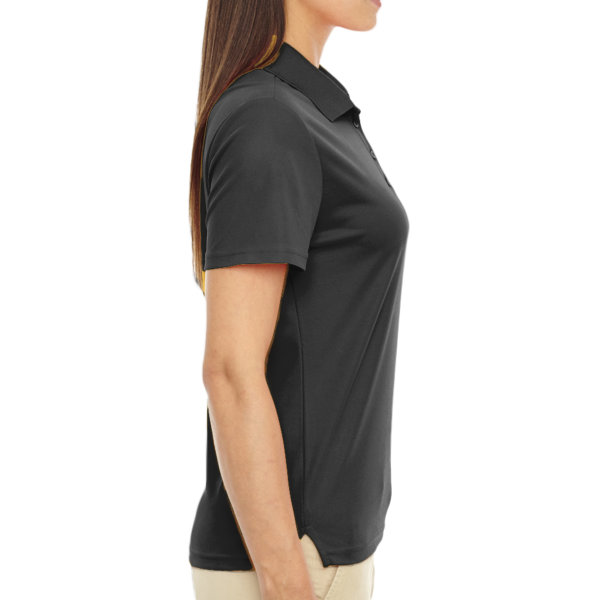 Core 365 Women's Origin Performance Piqué Polo, Black, Right Sleeve view