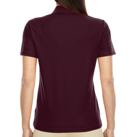 Core 365 Women's Origin Performance Piqué Polo, Burgundy, Back view