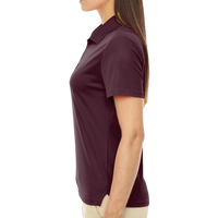 Core 365 Women's Origin Performance Piqué Polo, Burgundy, Left Sleeve view