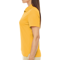 Core 365 Women's Origin Performance Piqué Polo, Campus Gold, Left Sleeve view