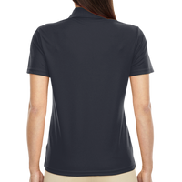 Core 365 Women's Origin Performance Piqué Polo, Carbon, Back view