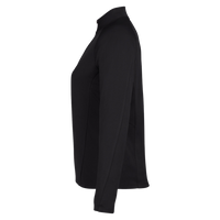 Core 365 Women's Origin Performance Pique Quarter-Zip Pullover, Black / Carbon, Left Sleeve view