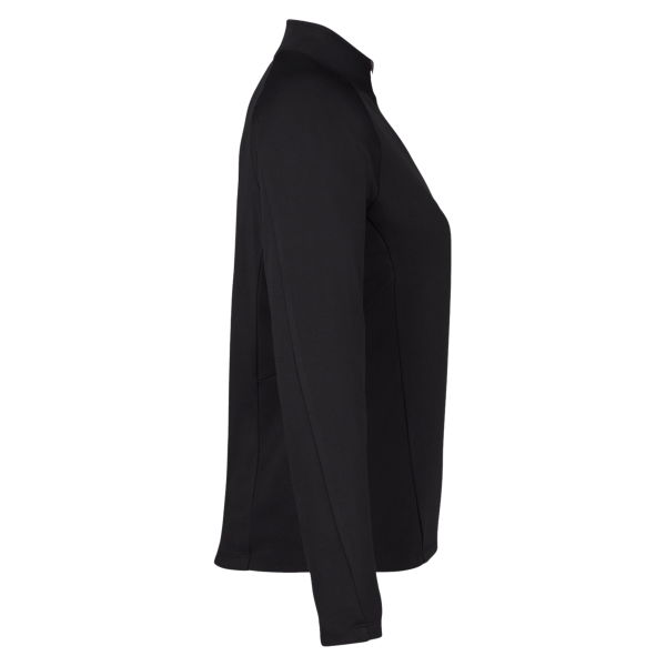 Core 365 Women's Origin Performance Pique Quarter-Zip Pullover, Black / Carbon, Right Sleeve view