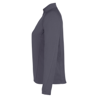 Core 365 Women's Origin Performance Pique Quarter-Zip Pullover, Carbon / Black, Left Sleeve view