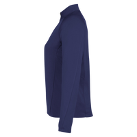Core 365 Women's Origin Performance Pique Quarter-Zip Pullover, Classic Navy Heather / Carbon, Left Sleeve view