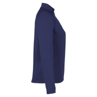 Core 365 Women's Origin Performance Pique Quarter-Zip Pullover, Classic Navy Heather / Carbon, Right Sleeve view