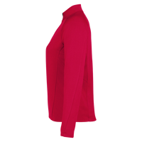 Core 365 Women's Origin Performance Pique Quarter-Zip Pullover, Classic Red / Carbon, Left Sleeve view
