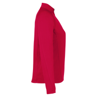 Core 365 Women's Origin Performance Pique Quarter-Zip Pullover, Classic Red / Carbon, Right Sleeve view