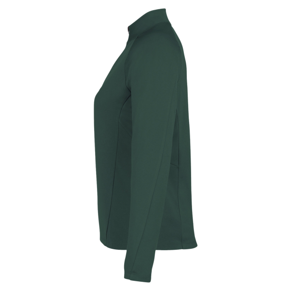 Core 365 Women's Origin Performance Pique Quarter-Zip Pullover, Forest / Carbon, Left Sleeve view