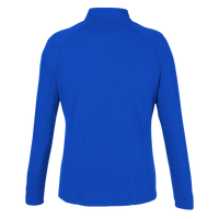 Core 365 Women's Origin Performance Pique Quarter-Zip Pullover, True Royal / Carbon, Back view