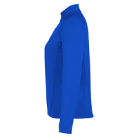 Core 365 Women's Origin Performance Pique Quarter-Zip Pullover, True Royal / Carbon, Left Sleeve view