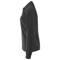 Core 365 Women's Pinnacle Performance Long Sleeve Piqué Polo, Black, Left Sleeve view